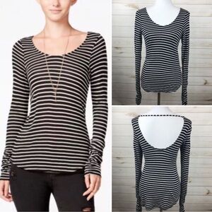 Chelsea Sky Black/White Stripe Top, size medium